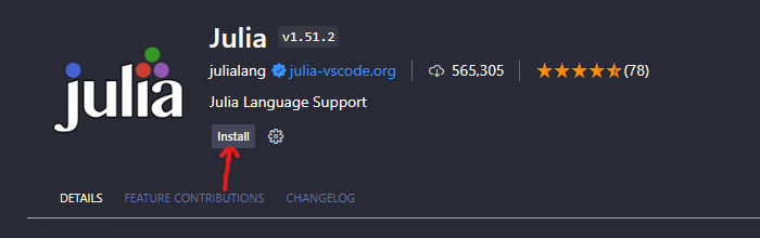 Installasjon av Visual Studio Code og Julia Extension — INF100 Pensum